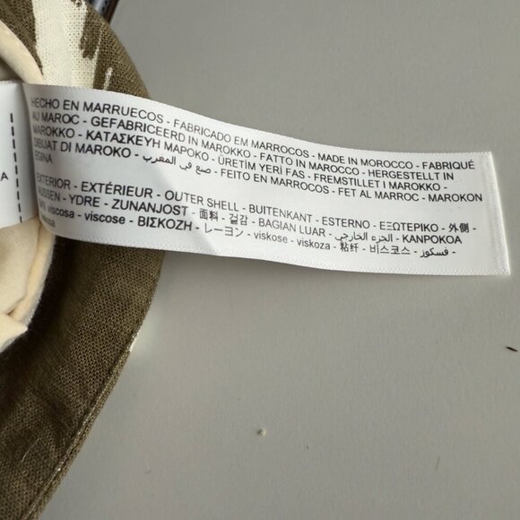 MASSIMO DUTTI‎ Palm Tree Print Olive Green Cream Maximalist Boho Resort Shorts 6 - Picture 10 of 10